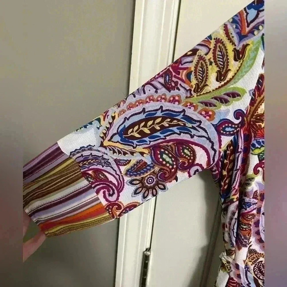 Fig and Flower Anthropologie Tunic Lined Dress Women’s Size Small Paisley Boho - Picture 4 of 7